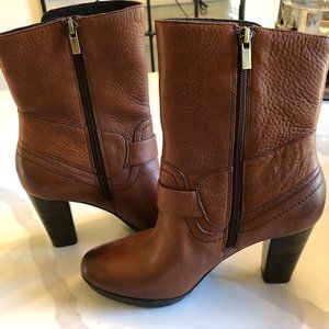 Clarks Reddish brown Artisan Indigo Lida Sayer High Heel Booties